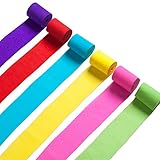 Jmay Crepe Paper Streamers for Birthday Wedding Party Decoration Colors 12 Pcs