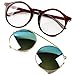 Pession Small Retro Steampunk Circle Flip Up Glasses / Sunglasses