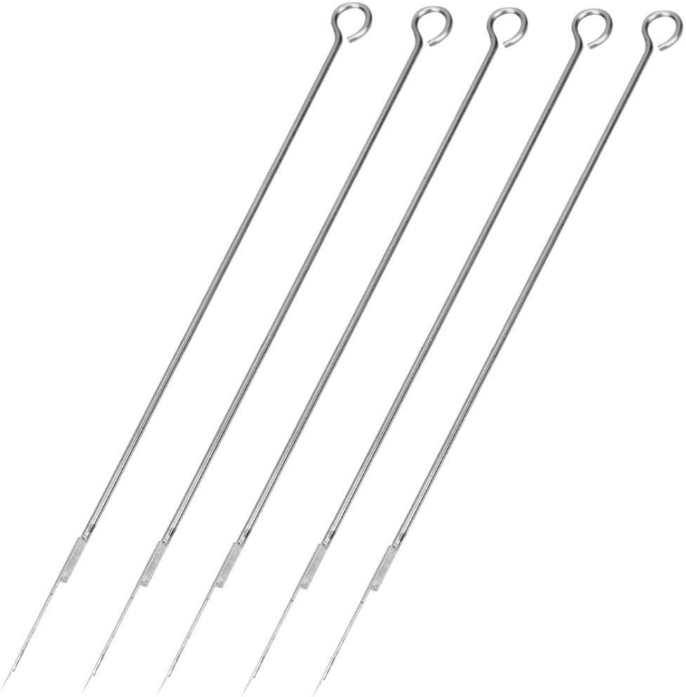 Swiftswan 5 Pieces 1RL Disposable Tattoo Needles 304 Medical Stainless Steel Permanent Makeup Needles Machine Kit