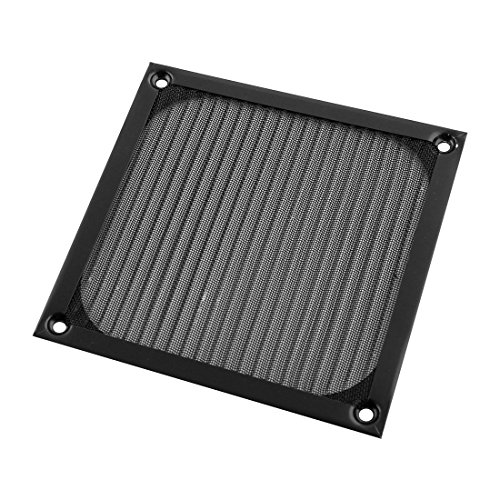uxcell Aluminum PC Cooler Fan Dustproof Meshy Filter 12cm x 12cm Black