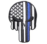 Maggie's Gift Punisher Skull Thin Blue Line USA Flag Police Morale Swat Glow Gitd Velcro Patch