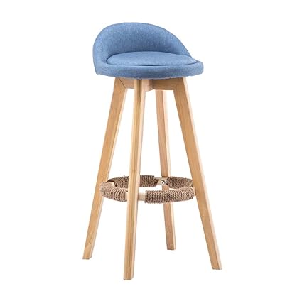 Amazon Com Wooden Bar Stools High Stool Bar Chair Simple Style