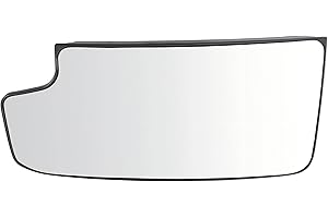 FUZIDDN Driver Side Heated Tow Mirror Glass Replacement for Chevy Silverado 1500 2014-2017, GMC Sierra 1500 2014-2017 & 2500/3500 HD 2015-2017, Left Lower Convex Glass with Holder