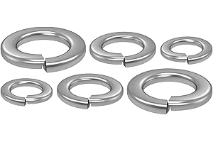 QISHENG 100 PCS #8-32 Stainless Steel SAE Spring Lock Washers,Stainless Steel 18-8 A2(304) washers,Home Washer