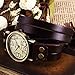 Ailisha Elegant Bronze Round Brown Wrap Leather Lady Bracelet Jewelry Quartz Wrist Watch WAA389