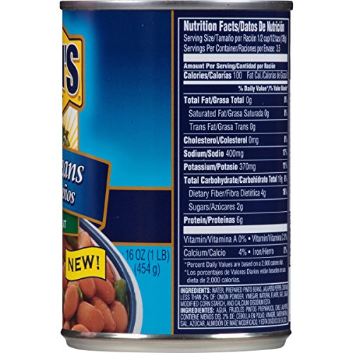 BUSH'S BEST Canned Pinto Beans with Jalapenos (Pack of 12), Source of