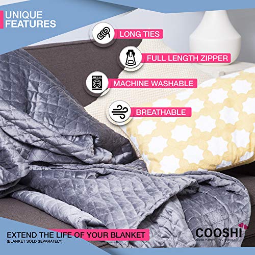 Cooshi Duvet Cover for Weighted Blankets 60 x 80 Soft Minky Dot Grey Pricepulse