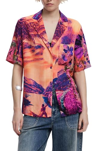 Desigual Shirt_Paradise_LACROI, 3008 Rosa Mora, S