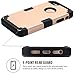 Asstar 3 in 1 Hard PC+ Soft TPU Impact Protection Heavy Duty Shockproof Full-Body Protective Case for Apple iPhone SE / iPhone 5 5S - Gold black