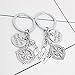 danjie 2pcs BBF Best Friends Key Chain Ring Set No Matter Where Compass Split Broken Heart Friendship Gift Unisex