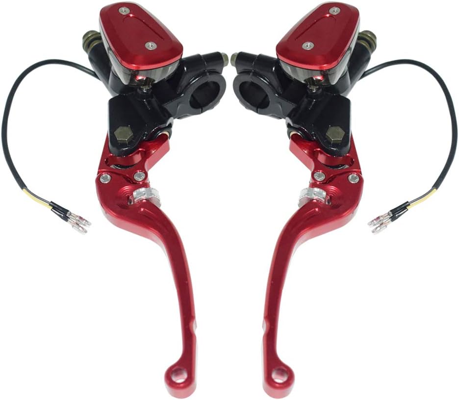 Universal 7/8" CNC Motorcycle Hydraulic Front Brake Master Cylinder Reservoir Clutch Pump Levers Handle Left Right