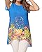 Anself Floral Blouse Chiffon Shirt Loose Tops for Women