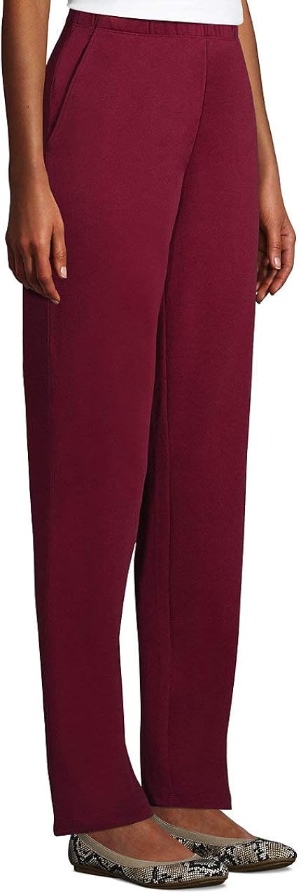 Lands' End Women's Sport Knit High Rise Elastic Waist Pull On Pants at  Women’s Clothing store