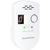 Plug in Natural-Gas-Detector for Home, Propane-Leak-Detector with Low Power Senor and LED Display, Portable Gas-Alarm for Kitchen, Apartment, Rvs