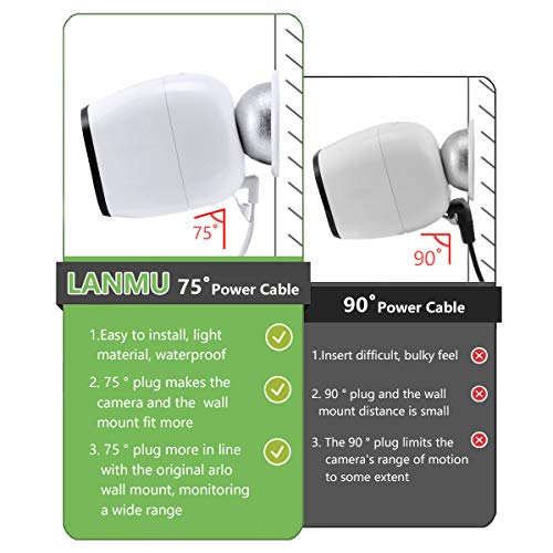 LANMU Weatherproof Outdoor Power Cable Compatible with Arlo Pro/Pro 2