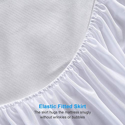 DOWNCOOL Waterproof Mattress Protector Cover,Ultra Soft Breathable Fitted Bamboo Mattress Protector, Anti-Wrinkle,Hypoallergenic&Vinyl Free (Queen) - Thumbnail 5