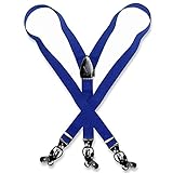 Men's SUSPENDERS Y Shape Back Elastic Button & Clip Convertible by Armando