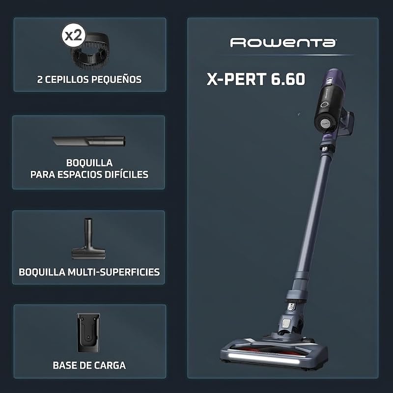 X-Pert 6.60, Aspiradora Escoba Sin Cable, Lila