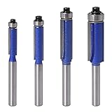 Wolfride 4PCS Flush Trim Router Bit Set 1/4 Inch