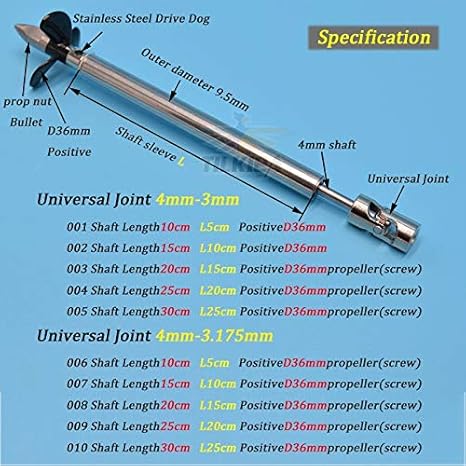 rc boat propeller shaft kit