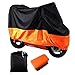 LeaningTech All Season Black&Orange Waterproof Sun Motorcycle Cover, Universally Fits to Harley Davison, Honda, Suzuki, Kawasaki, Yamaha,Street Glide Touring, Lockholes (XXX Large)