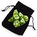 Wiz Dice Series II - Polyhedral Dice Set for Tabletop RPG Adventure Games with a Dice Bag - DND Dice Set, Suitable for Dungeons and Dragons, MTG and Dice Games Alike - Swamp Ooze - 7 ct
