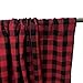 LGHSPOM Buffalo Check Curtains Black and Red Check Curtains Buffalo Plaid Curtains 53x84inch Farmhouse Kitchen Curtains for Living Room, Christmas, Thanksgiving, Pack of 2