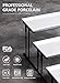 Sweese 733.101 3 Tiered Serving Stand - Stairstep Sturdier Food Display Stand with White Porcelain Platters, 3 Tier Serving Trays for Parties