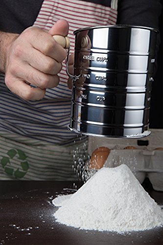 Kitchen Winners S0012 Stainless Steel Flour Sifter, 3 cups - Thumbnail 2