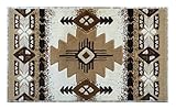 South West Native American Area Rug Design C318 Ivory (24 Inch X 40 Inch)