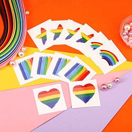 3 Rainbow+Temporary+Stickers+Celebration+Supplies