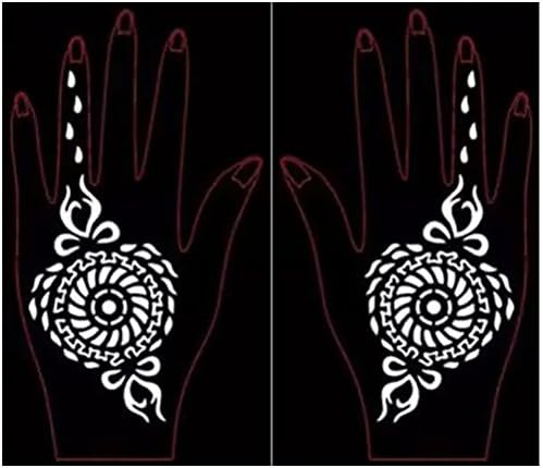 ファンタジー Thefantasy ヘナタトゥー グリッタータトゥー 用の ステンシルシート Scf05 左右セット 大特価 花