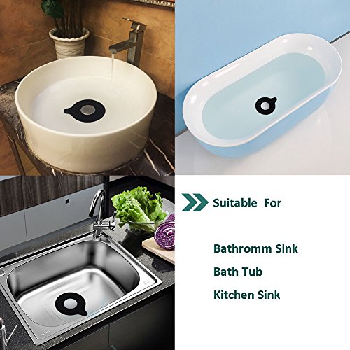 MIBOW Bathtub Drain Tub Stopper Silicone Black