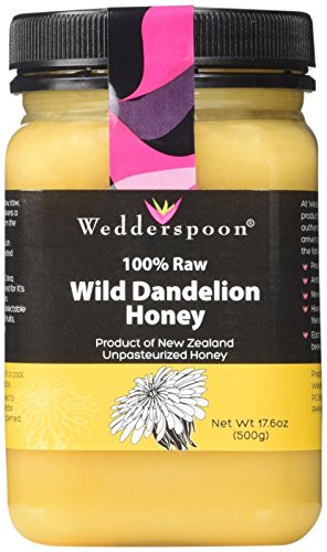 Wedderspoon 100% Raw Organic New Zealand Honey - Wild Dandelion - 17.6 Ounces