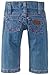 Wrangler Baby-Girls Newborn Infant Five Pocket Styling with Embroidery and Patch Jean, Baby Blue, 6-9 Months