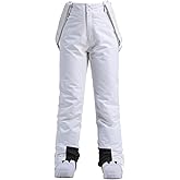 YEEFINE Women's Snow Ski Pants Insulated Winter Warm Outdoor Waterproof Snowboard Pants Bibs Detachable Suspender