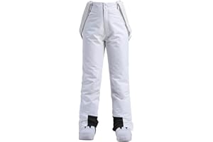 ATOFY Women's Snow Ski Pants Insulated Winter Warm Outdoor Waterproof Snowboard Pants Bibs Detachable Suspender