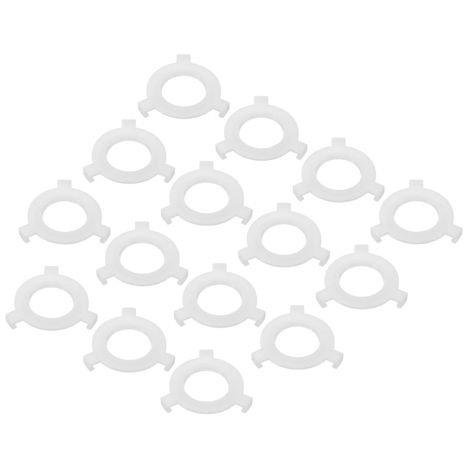 PATIKIL E27 to E14 Lamp Shade Reducing Ring, 15 Pack Lampshade Adapter Ring Converter Reducer Fitting Light Fixtures Replacement, Translucent