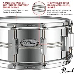 Pearl DuoLuxe 14"x6.5" Chrome-over-Brass Inlaid