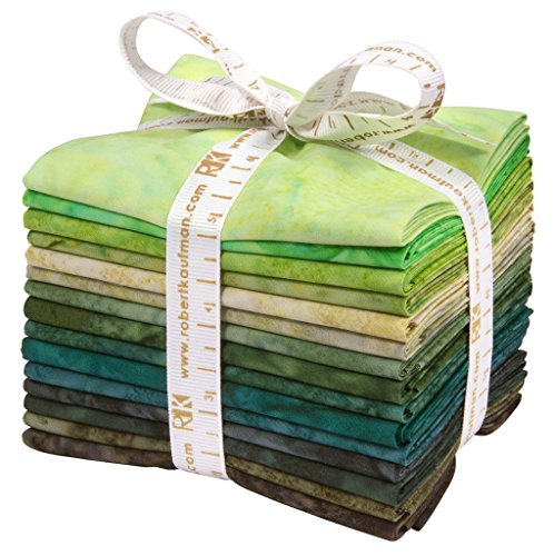 Lunn Studios Artisan Batiks Prisma Dyes Rainforest 15 Fat Quarters Robert Kaufman Fabrics FQ-832-15