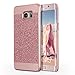 Galaxy S6 Edge Plus Case, Imikoko Luxury Hybrid Beauty Crystal Rhinestone Sparkle Glitter PC Hard Protective Diamond Case For Samsung Galaxy S6 Edge Plus Rose Gold