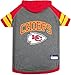 NFL Kansas City Chiefs Hoodie for Dogs & Cats. | NFL Football Licensed Dog Hoody Tee Shirt, Medium| Sports Hoody T-Shirt for Pets | Licensed Sporty Dog Shirt.