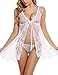 Avidlove Women's Lace Pajamas Floral Babydoll Nightgown G-String