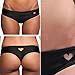COSYOU Women's Hipster Panty Heart Design Hollow Beachwear Micro Thong Swimwear Mini Bikini Bottom