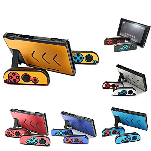 Aluminum Anti-scratch Dustproof Hard Back Protective Case Cover Shells for Nintendo Switch NS Console with Joy-Con Controller (Gold) - Thumbnail 3