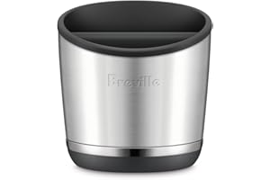 Breville BEA502BSS Knock Box 20 Espresso Machine Accessory, 20 Puck Capacity, Brushed Stainless Steel