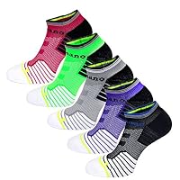Aaronano 5 Pairs Womens Low Cut Cushioned Socks No Show Athletic Socks Running Socks