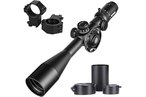 SPINA OPTICS 6-24x50 FFP First Focal Plane Riflescopes with Mil-dot Reticle and Parallax Adjustment, Sunshade Included, Water