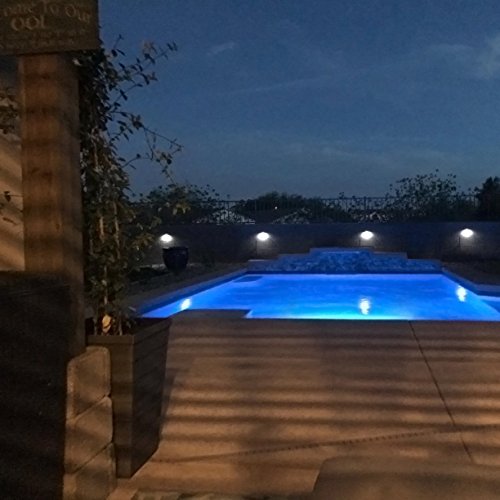 Outdoor Solar Fence Post Lights Wall Mount Decorative Deck Lighting, Sensor Lamp Wireless Waterproof Wall Light with Auto on/Off for Patio Garden Pathway Driveway Villas Back Yard Stairs, 2 Packs - Thumbnail 7
