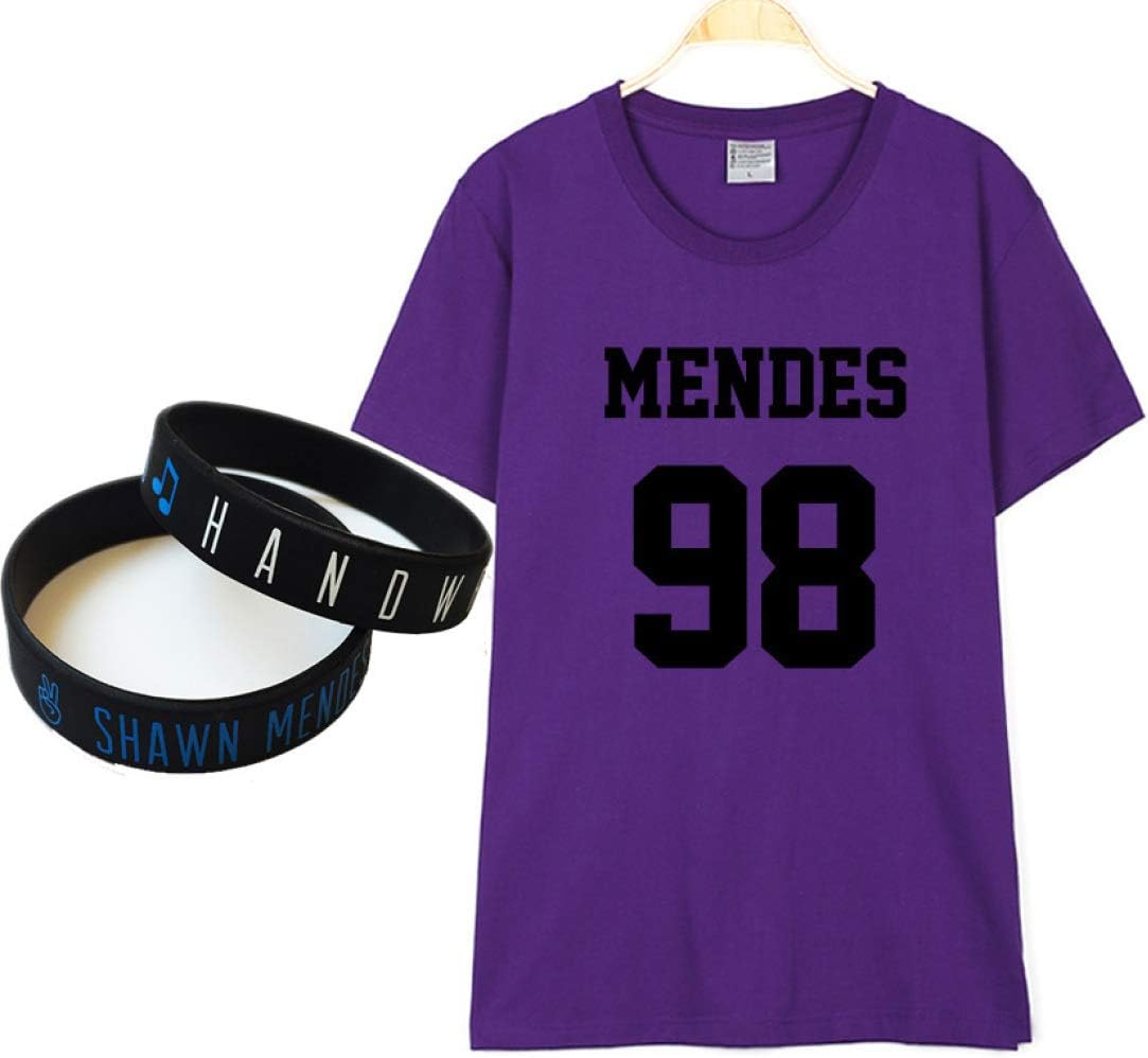 Shawn Mendes T Shirt Wristband Gift Concert Tee Music Bracelet Fashion Ninety Eight Print Decoration Match Mix Colours Purple L Amazon Co Uk Diy Tools